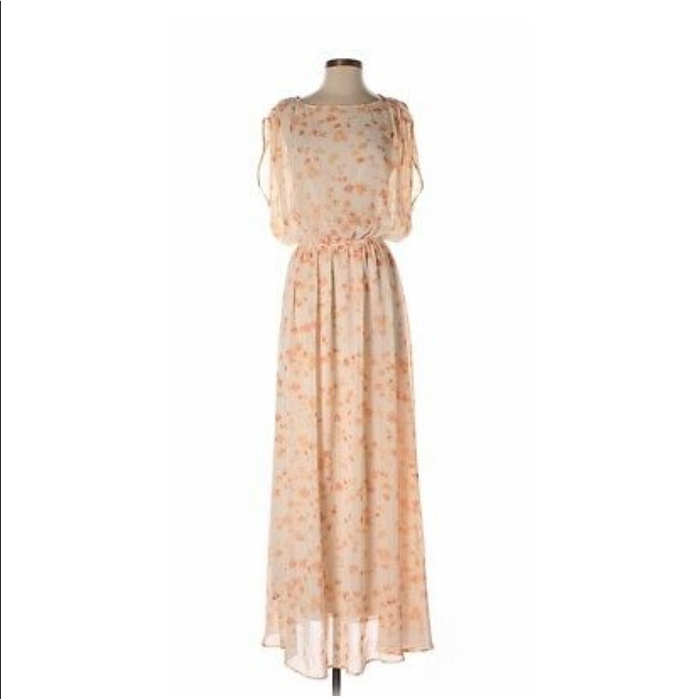 Orange Paper Crown Maxi Dress